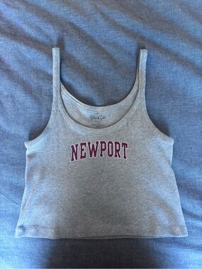 Brandy Melville John Galt Grey Newport Ribbed Tank Top